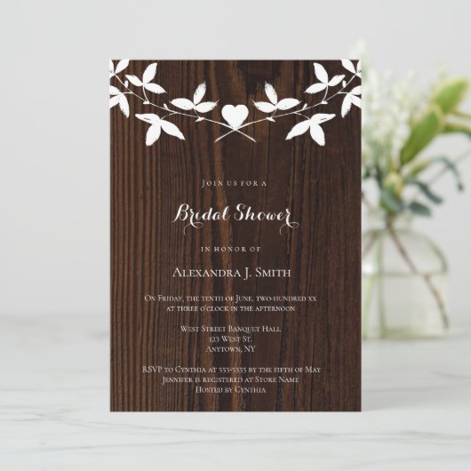 Uitnodigingen voor het douchen van soep met bridal (Staand voorkant)