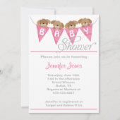 Uitnodigingen voor het douchen van zoete roze pupp (Voorkant)