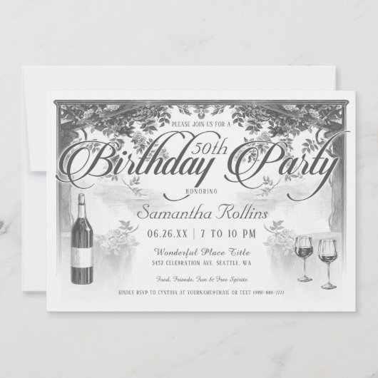 Uitnodigingen voor het Hoogste  Verjaardagsfeest (Voorkant)