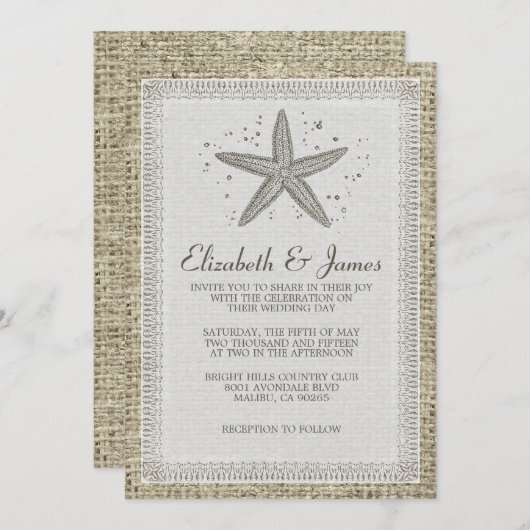 Uitnodigingen voor het huwelijk (Voorkant / Achterkant)