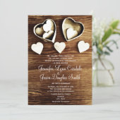 Uitnodigingen voor het huwelijk in Rustic Country  (Staand voorkant)