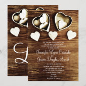 Uitnodigingen voor het huwelijk in Rustic Country  (Voorkant / Achterkant)