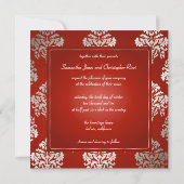 Uitnodigingen voor het huwelijk met Damascus/ruby  (Achterkant)