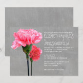 Uitnodigingen voor het huwelijk met minianjers (Voorkant / Achterkant)