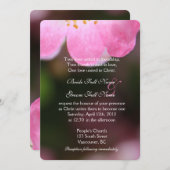  uitnodigingen voor het huwelijk met roze roze roz (Voorkant / Achterkant)