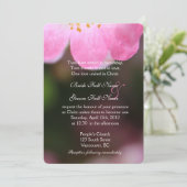  uitnodigingen voor het huwelijk met roze roze roz (Staand voorkant)