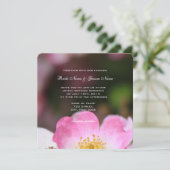  uitnodigingen voor het huwelijk met roze roze roz (Staand voorkant)