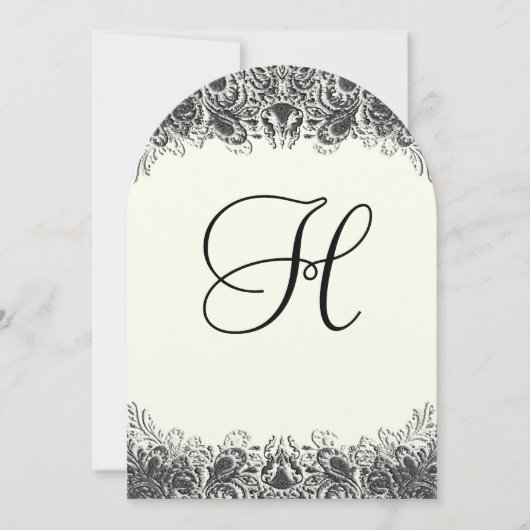 Uitnodigingen voor het huwelijk tussen zwarte en i (Voorkant)