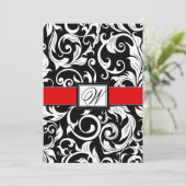 Uitnodigingen voor het huwelijk tussen zwarte en r (Staand voorkant)