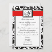 Uitnodigingen voor het huwelijk tussen zwarte en r (Achterkant)