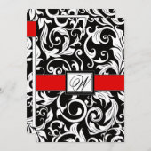 Uitnodigingen voor het huwelijk tussen zwarte en r (Voorkant / Achterkant)