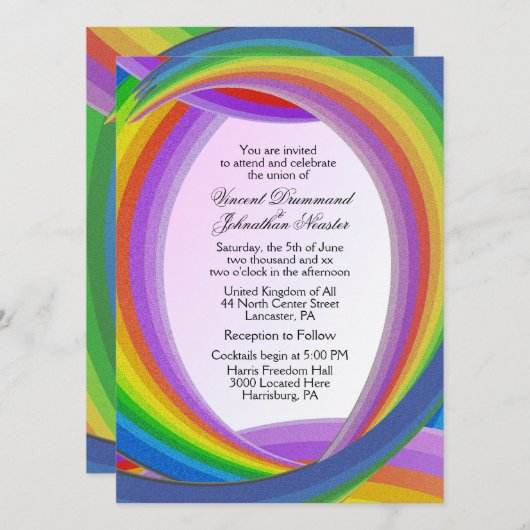 Uitnodigingen voor het huwelijk van de Chaotische  (Voorkant / Achterkant)