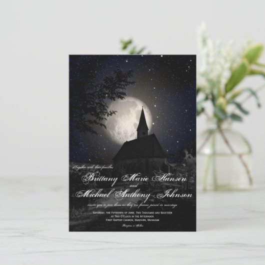 Uitnodigingen voor het huwelijk van de volkskerk v (Staand voorkant)