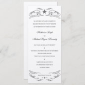 Uitnodigingen voor het huwelijk van de zwarte en C (Voorkant / Achterkant)