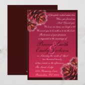 Uitnodigingen voor het huwelijk van roze bruine de (Voorkant / Achterkant)