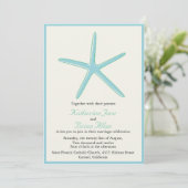 Uitnodigingen voor het huwelijk van Starfish Aquam (Staand voorkant)