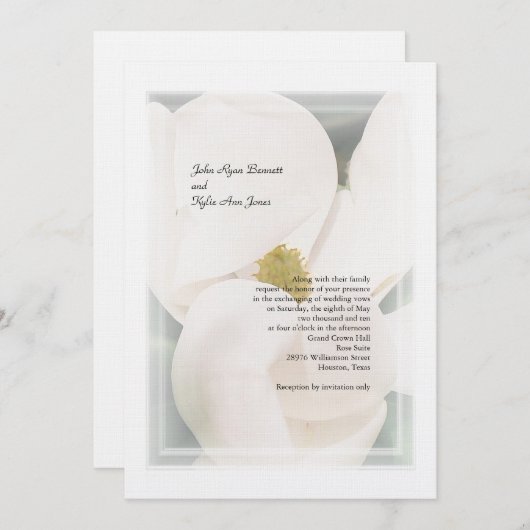 Uitnodigingen voor het huwelijk van Zuidelijke Mag (Voorkant / Achterkant)