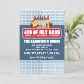 Uitnodigingen voor het jaarlijkse 4 juli-feest (Staand voorkant)