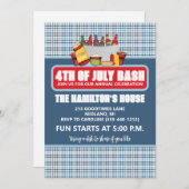 Uitnodigingen voor het jaarlijkse 4 juli-feest (Voorkant / Achterkant)