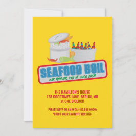 Uitnodigingen voor het jaarlijkse Seafood Boil 4 j