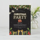 Uitnodigingen voor het kerstfeest (Staand voorkant)