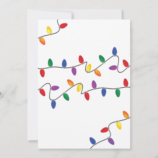 Uitnodigingen voor het kerstfeest Holly Jolly (Achterkant)