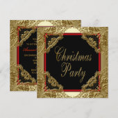 Uitnodigingen voor het kerstfeest van Red Gold Cor (Voorkant / Achterkant)