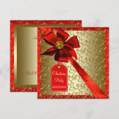 Uitnodigingen voor het kerstfeest van Red Gold Cor (Voorkant / Achterkant)