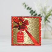 Uitnodigingen voor het kerstfeest van Red Gold Cor (Staand voorkant)