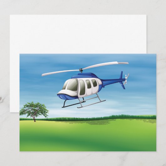 Uitnodigingen voor het landen van helikopters (Voorkant / Achterkant)