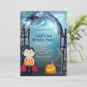 Uitnodigingen voor het Little Vampire Dracula Hall (Staand voorkant)