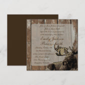 Uitnodigingen voor het lustige hout met een lucife (Voorkant / Achterkant)