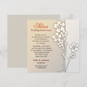 Uitnodigingen voor het ontwerpen van een zilveren  (Voorkant / Achterkant)