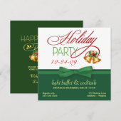 Uitnodigingen voor het Open House-kerstfeest (Voorkant / Achterkant)