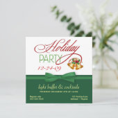 Uitnodigingen voor het Open House-kerstfeest (Staand voorkant)