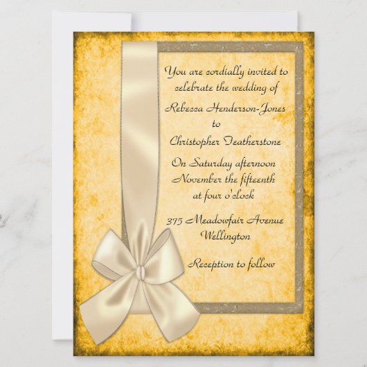  uitnodigingen voor het ribbon- en goudhuwelijk (Voorkant)
