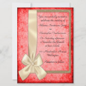 uitnodigingen voor het ribbon en het rode huwelij (Voorkant)