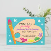 Uitnodigingen voor het schilderen en maken van fee (Staand voorkant)