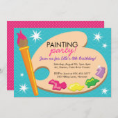 Uitnodigingen voor het schilderen en maken van fee (Voorkant / Achterkant)