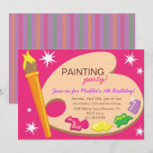 Uitnodigingen voor het schilderen en maken van fee (Voorkant / Achterkant)