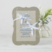 Uitnodigingen voor het strandhuwelijk (Staand voorkant)