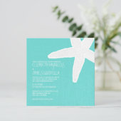 Uitnodigingen voor het strandhuwelijk (Staand voorkant)