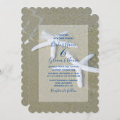 Uitnodigingen voor het strandhuwelijk (Voorkant / Achterkant)