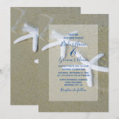 Uitnodigingen voor het strandhuwelijk (Voorkant / Achterkant)