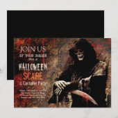 Uitnodigingen voor het Terror Halloween feest (Voorkant / Achterkant)