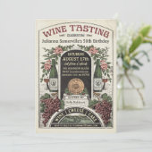 Uitnodigingen voor het testen van wijn v.2 (Staand voorkant)