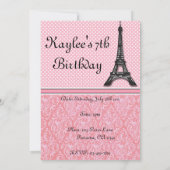 Uitnodigingen voor het thema Parijs (Achterkant)