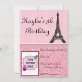 Uitnodigingen voor het thema Parijs - met afbeeldi (Achterkant)