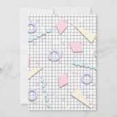 Uitnodigingen voor het thema van 80's (Achterkant)