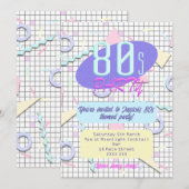 Uitnodigingen voor het thema van 80's (Voorkant / Achterkant)